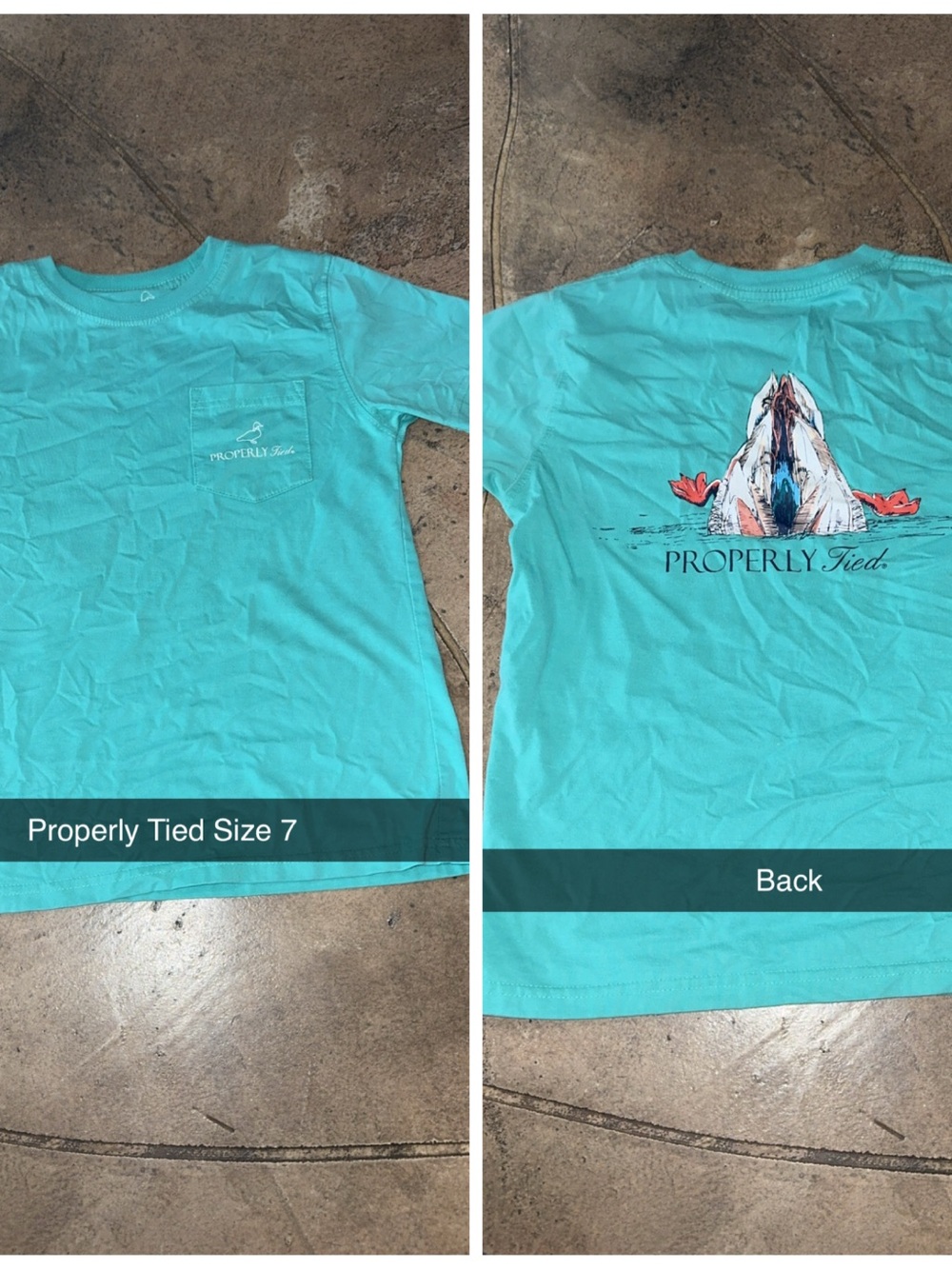 Properly Tied Kids' Short Sleeve Tee in Turquoise with Shark Graphic